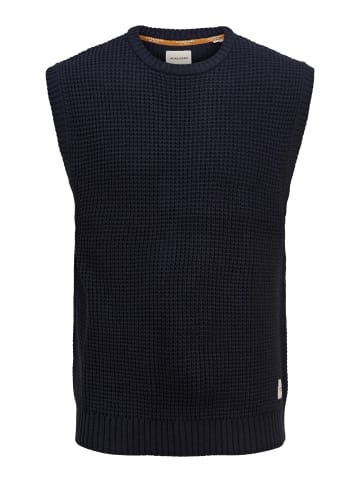 Jack & Jones Grobstrick Pullunder Warmer Pullover ohne Ärmel JJENICK in Navy