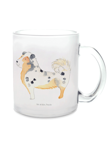 Mr. & Mrs. Panda Glas Hund Australien Shepherd ohne Spruch in Transparent