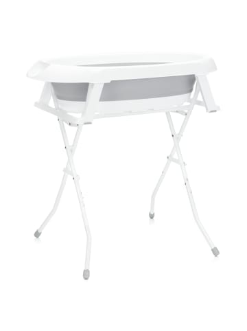 fillikid Faltbadewanne Stand Badewanne mit Gestell in Weiß/Grau