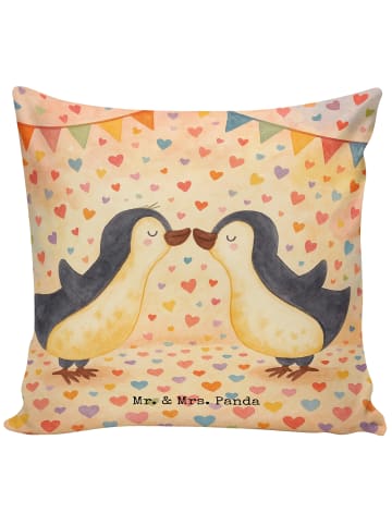 Mr. & Mrs. Panda 40x40 kissen Pinguin Liebe Design ohne Spruch in Weiß