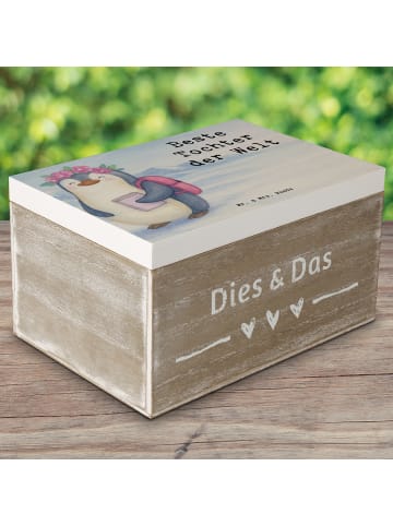 Mr. & Mrs. Panda Box Pinguin Beste Tochter der Welt Design mit S... in Weiß