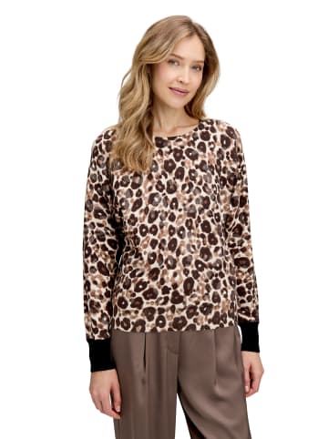 Betty Barclay Strickpullover mit Jacquard in Taupe/Beige