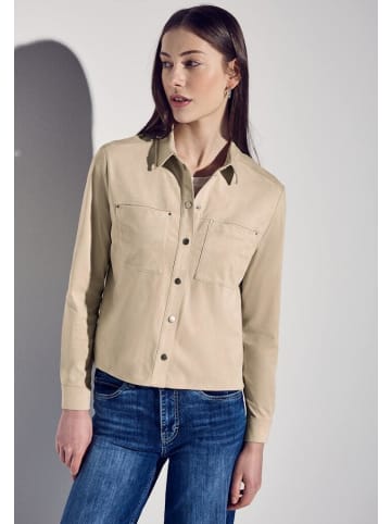 Street One Langarmbluse in cotton beige