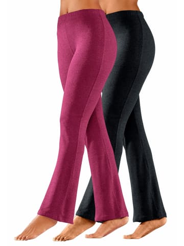 Vivance Active Jazzpants in 1x schwarz, 1x himbeere