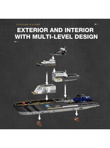 Reobrix 66103 Luxus Yacht 4421 Teile 75 cm