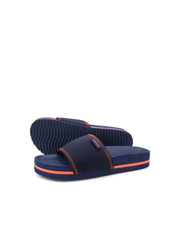 Flip Flop Slides "pool*neoprene" in Nachtblau / Orange