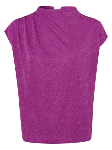 Zero  Glitzer Shirt mit Stehkragen in PurplePurple
