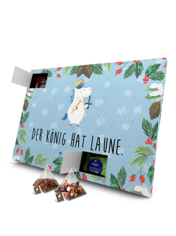 Mr. & Mrs. Panda Tee Adventskalender Einhorn König mit Schwert m... in Eisblau