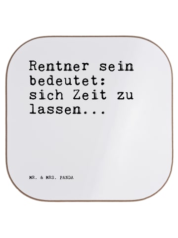 Mr. & Mrs. Panda Holzuntersetzer Rentner sein bedeutet: sich... ... in Weiß