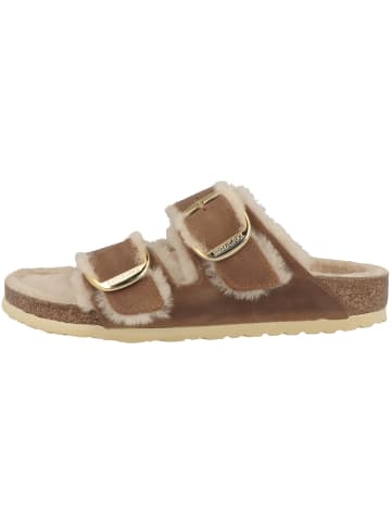 Birkenstock Sandale Arizona Big Buckle Lammfell geöltes Nubukleder normal in braun