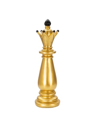 Mauro Ferretti Schach-Läufer aus gold- und schwarzfarbenem Harz, Ø 12,5 x 38,5 cm