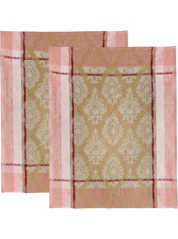 Erwin Müller Geschirrtuch 2er-Pack in beige-rosé