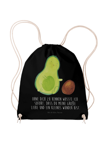 Mr. & Mrs. Panda Stoffbeutel Avocado Kern rollt mit Spruch in Schwarz