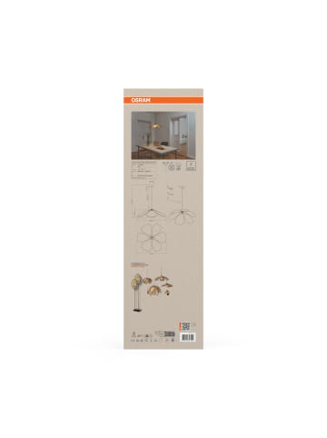 Osram Decor Rattan Daisy Pendelleuchte 690mm E27 Braun