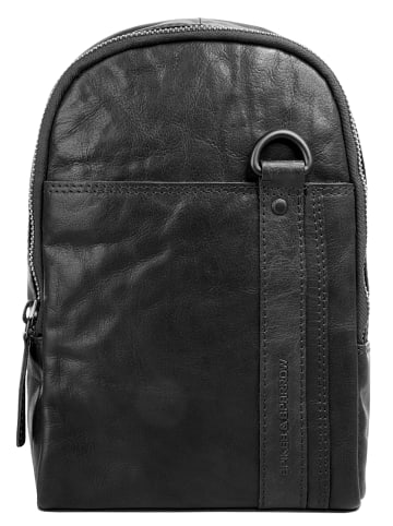 SPIKES & SPARROW Crossover Bag echt Leder in schwarz