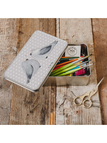 Mr. & Mrs. Panda Aufbewahrungsbox Turteltauben Liebe ohne Spruch in Grau Pastell