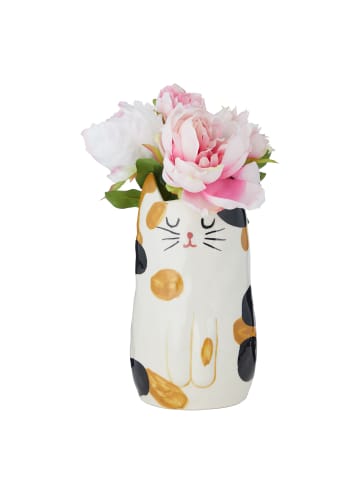 Butlers Vase PABLO Katze in Beige / Schwarz