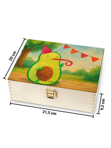 Mr. & Mrs. Panda teebox holz Avocado Geburtstag Design ohne Spruch in Weiß