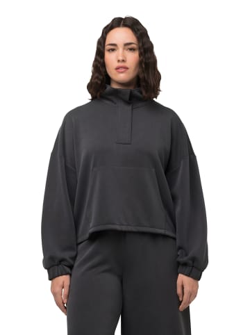 Ulla Popken Sweatshirt in asphaltgrau