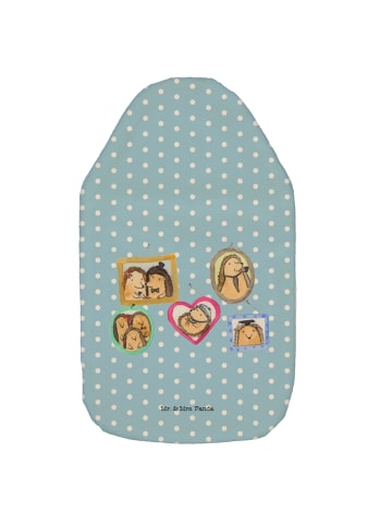 Mr. & Mrs. Panda Wärmflasche Igel Familie ohne Spruch in Blau Pastell