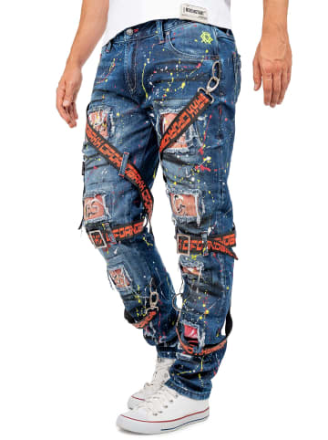 Cipo & Baxx Herren Regular Fit Jeans Stonewashed in Blue