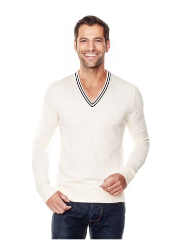 Vincenzo Boretti Pullover tailliert in ecru