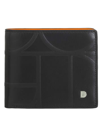 DuDu Up! Geldbörse RFID Schutz Leder 10.5 cm in black-orange