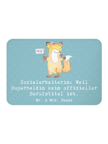 Mr. & Mrs. Panda Magnet Sozialarbeiterin Heldin mit Spruch in Meeresbrise
