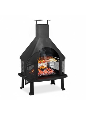 relaxdays Terrassenofen in Schwarz