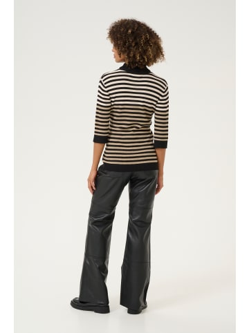 CULTURE Strickpullover CUannemette Feminine in Black/Whitecap/Dune