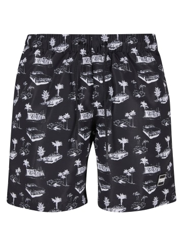 Urban Classics Urban Classics Badeshorts in black/white