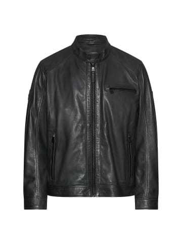 Camel Active Biker Lederjacke mit Innentaschen in Nachtblau