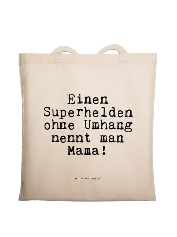 Mr. & Mrs. Panda Beutel Einen Superhelden ohne Umhang... mit Spruch in Creme