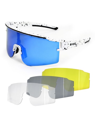 YEAZ SUNTHRILL SET sport-sonnenbrille weiß/blau in weiß / blau