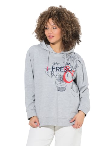 Ulla Popken Sweatshirt in hellgrau mélange