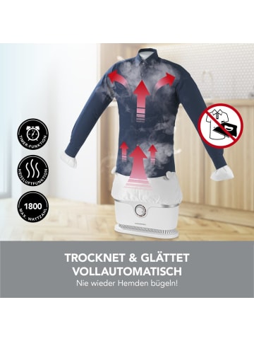 CLEANmaxx Bügler für Hemden & Blusen in Weiß/Silber