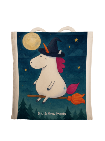Mr. & Mrs. Panda umhängebeutel Einhorn Hexe Design ohne Spruch in Weiß