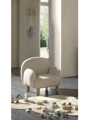 58 aufm Kessel KINDERSESSEL Keila komfortabel und bequem weicher Bouclé Stoff beige