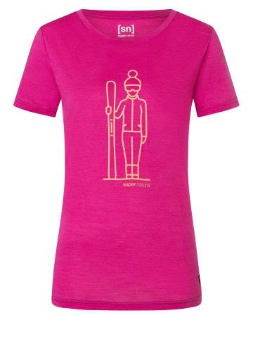 super.natural Merino T-Shirt in fuchsia