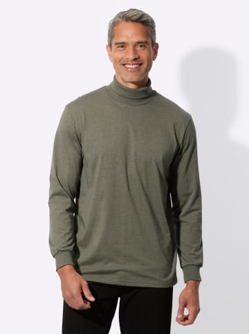Sieh an! Rollkragen-Shirt in khaki-meliert