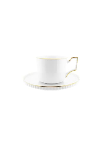 Almina Kaffeetassen-Set 200 ml 12 Teilig in Weiß