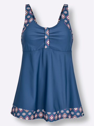 WITT WEIDEN Tankini-Top in jeansblau-orange-bedruckt