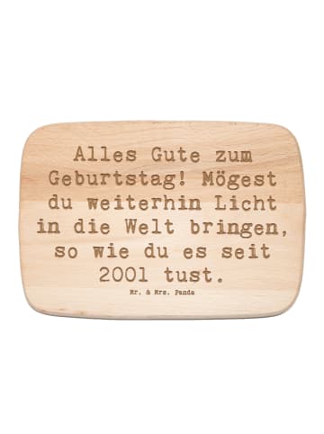 Mr. & Mrs. Panda Schneidebrett Holz Spruch 2001 Geburtstag Licht... in Transparent