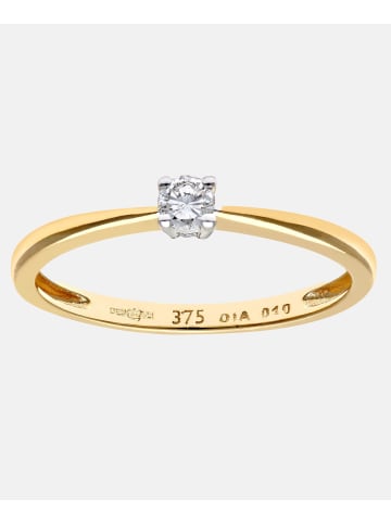 Diamant L'éternel Verlobungsring aus 375 Gelbgold mit 0.10 Karat Diamant