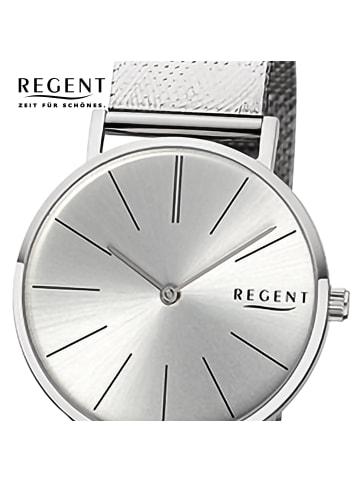 Regent Analog-Armbanduhr Regent Metallarmband silber mittel (ca. 32mm)