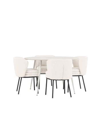 ebuy24 Essgruppe Plaza (5-teilig) Beige 120 x 120 cm