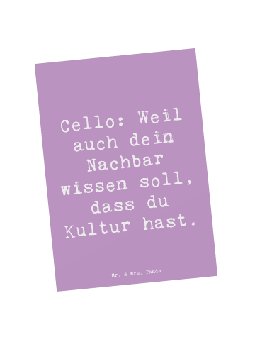 Mr. & Mrs. Panda Postkarte Spruch Zeichenllo Kultur mit Spruch in Lavendeltraum