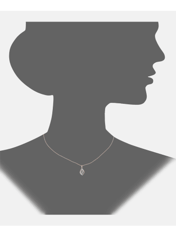 Diamant L'éternel Halskette mit Anhänger aus 375 Roségold mit Diamant in Roségold