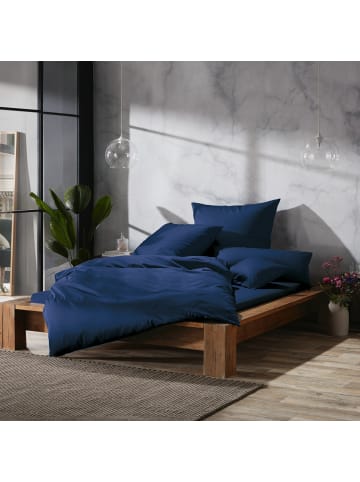 Erwin Müller Mako-Satin Kissenbezug Landshut in dunkelblau