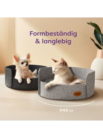Knupis Katzenbett - Aus Nachhaltigem Filz - Mit Kissen Waschbar - Weich &